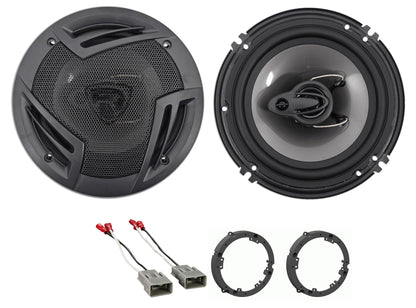RV6.3A 6.5" Car Speakers 2-Pack + Honda Harness & Adapter Plates Bundle