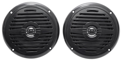 MS525B Black 5.25" Marine Speakers + MX150.2-24V Amplifier Bundle