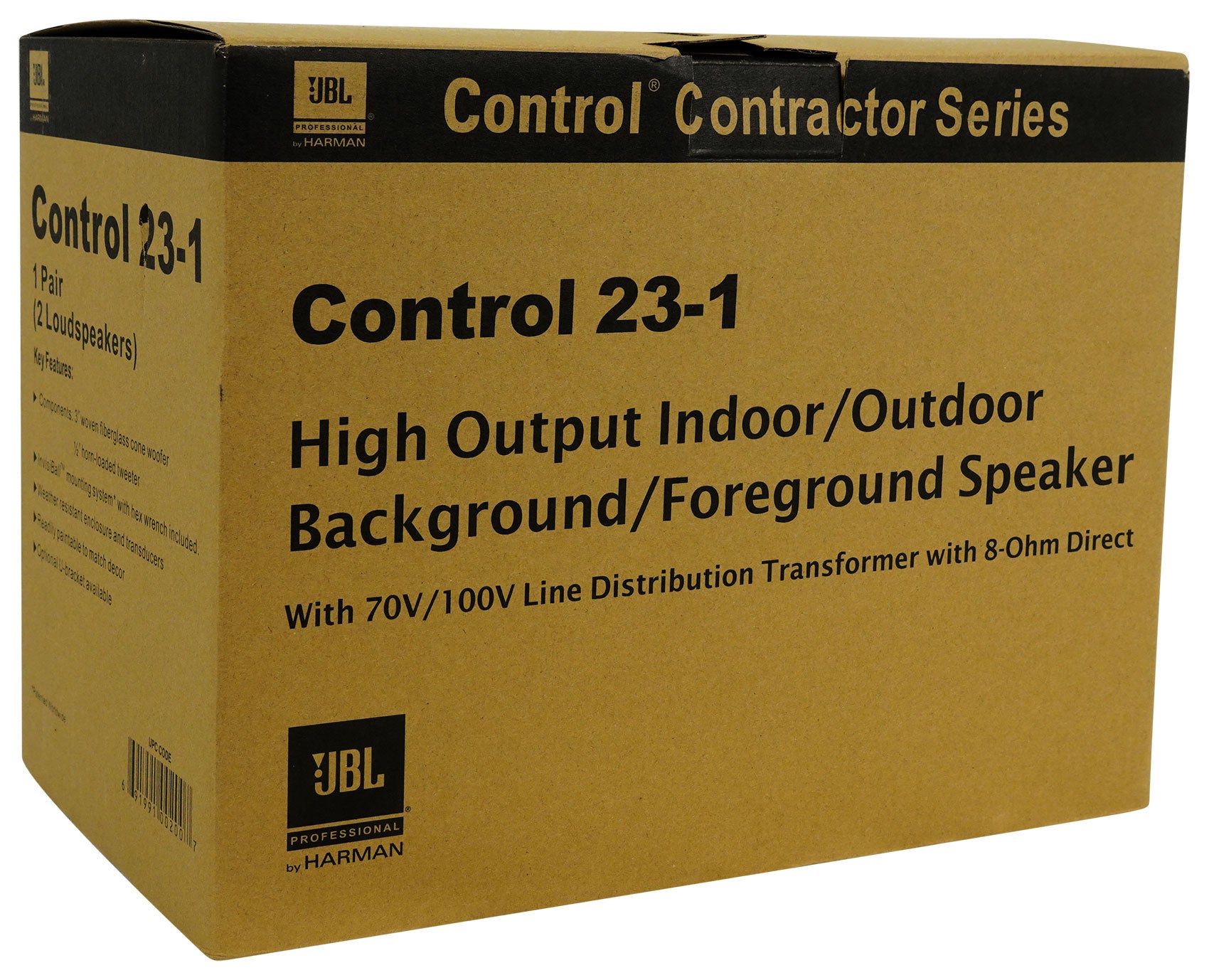 JBL Control 23-1 Black 10-Pack + RCS180-6 6-Zone Amplifier Bundle