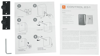 JBL Control 23-1 Black 12-Pack + RCS180-6 6-Zone Amplifier Bundle