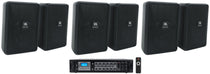 JBL Control 23-1 Black 6-Pack + RCS180-6 6-Zone Amplifier Bundle