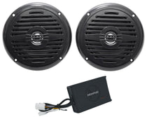 MS525B Black 5.25" Marine Speakers + MX150.2-24V Amplifier Bundle