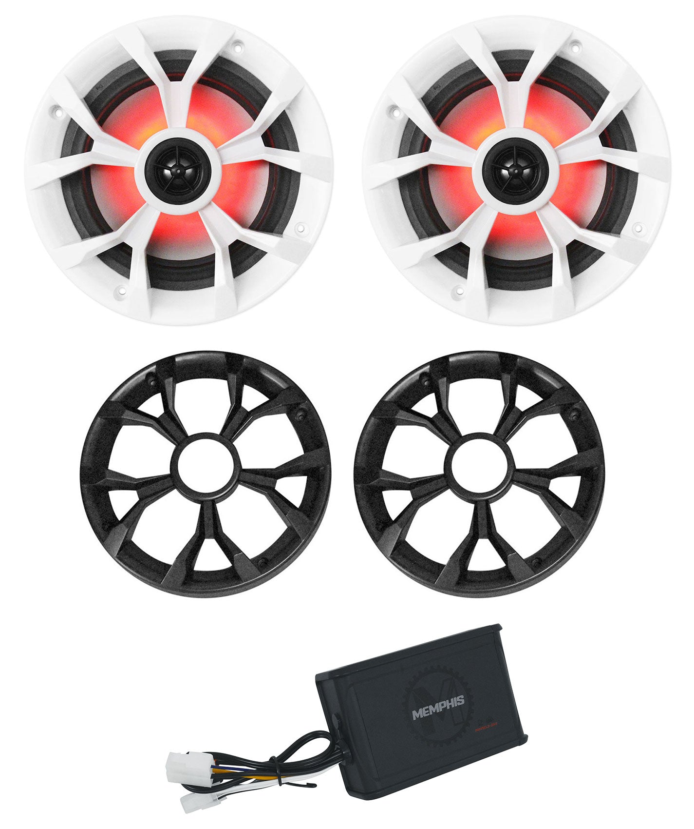 RKL65MBW 6.5" LED 2-Pack + MX150.2-24V Amplifier Bundle