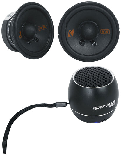 Kicker KSC270 2.75" Mid/Tweeters Fits Chrysler/Subaru/Jeep/Toyota + Home Speaker