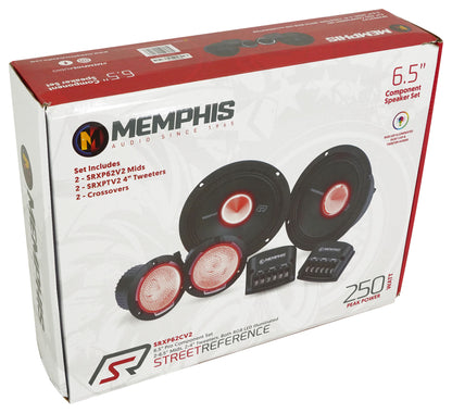 Memphis Audio SRXP62CV2 SRX Pro 6.5" 250w Component Car Speakers+Home Speaker
