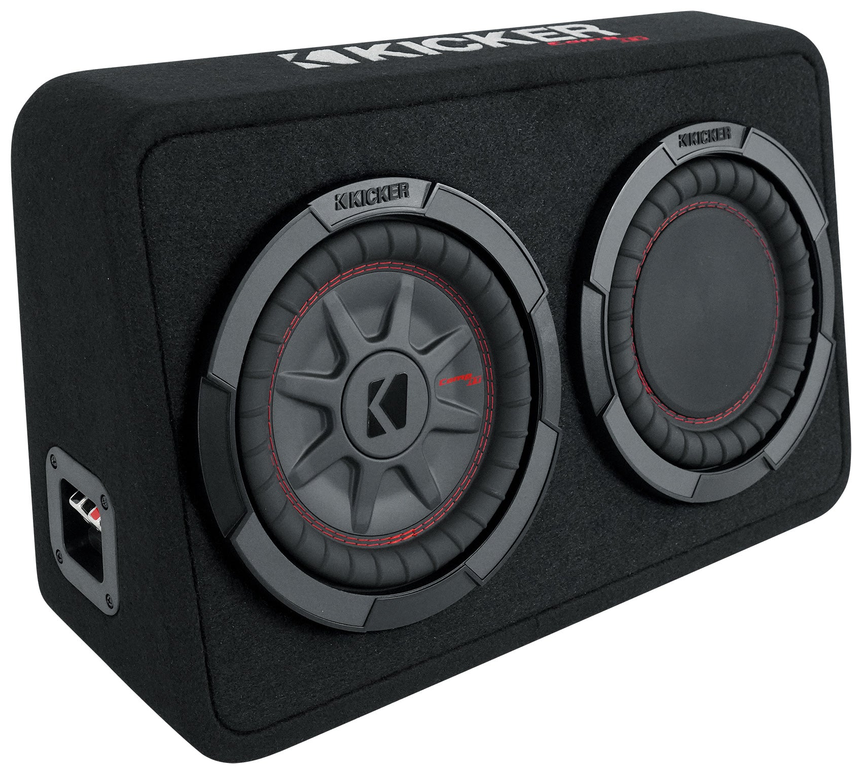 KICKER 48TCWRT82 CompRT 8" 600w Shallow Car Subwoofer+Sub Box+Home Speaker