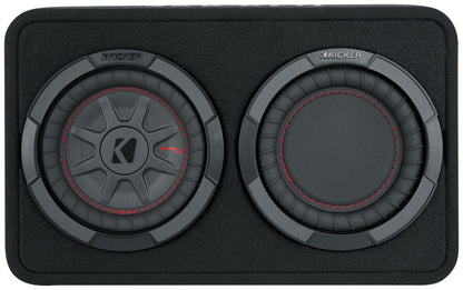 KICKER 48TCWRT82 CompRT 8" 600w Shallow Car Subwoofer+Sub Box+Home Speaker