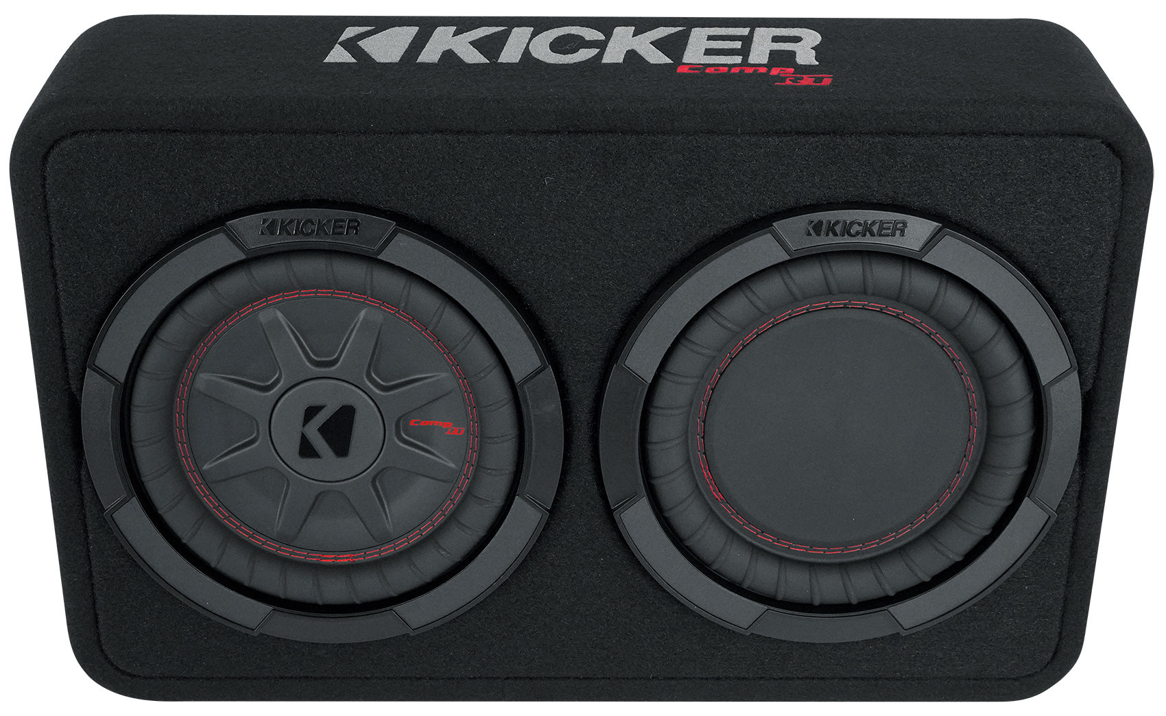 KICKER 48TCWRT82 CompRT 8" 600w Shallow Car Subwoofer+Sub Box+Home Speaker