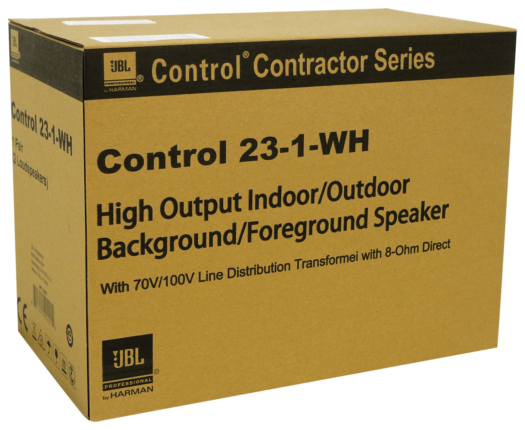 JBL Control 23-1 White 8-Pack + RCS180-6 6-Zone Amplifier Bundle