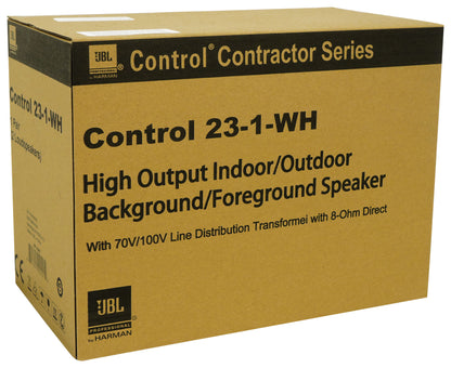 JBL Control 23-1 White 8-Pack + RCS180-6 6-Zone Amplifier Bundle