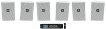 JBL Control 23-1 White 6-Pack + RCS180-6 6-Zone Amplifier Bundle