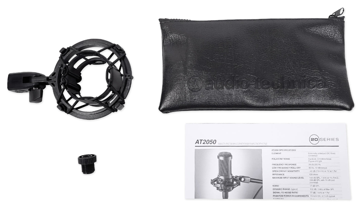 Audio Technica AT2050 Studio Condenser Recording Microphone+Sound Isolation Box