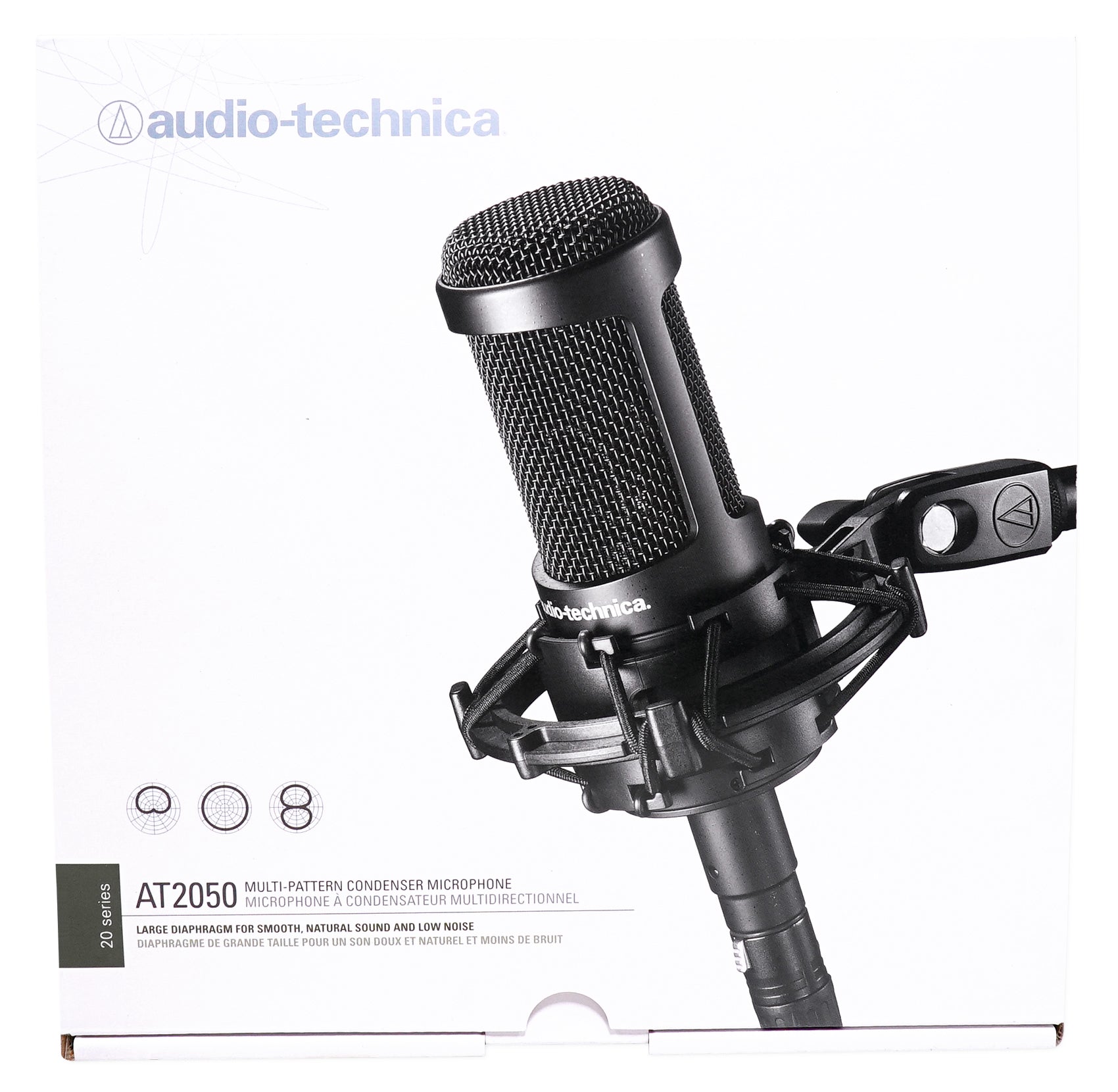 Audio Technica AT2050 Studio Condenser Recording Microphone+Sound Isolation Box