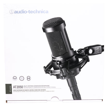 Audio Technica AT2050 Studio Condenser Recording Microphone+Sound Isolation Box