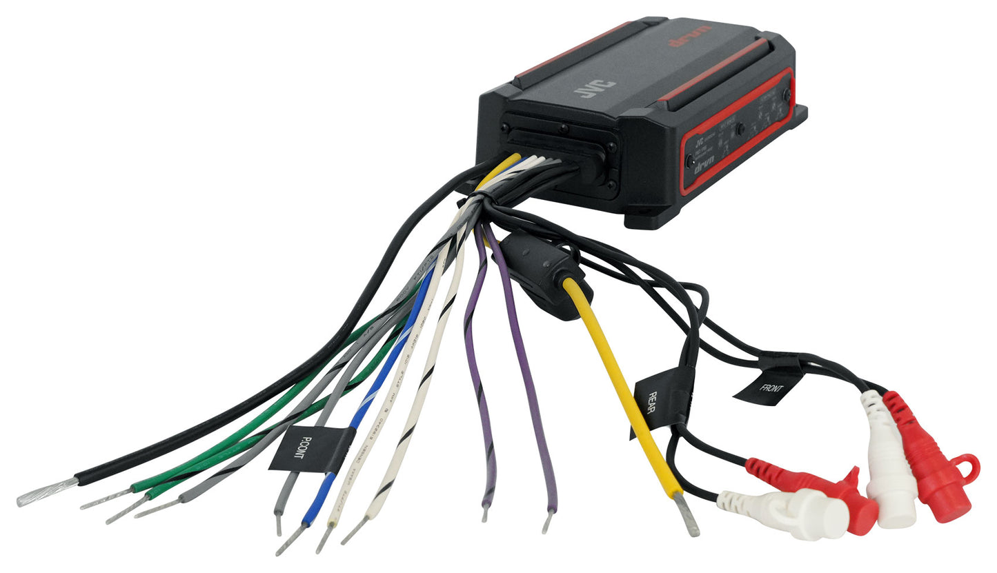 JVC KS-DR2004D 600w 4-Channel Marine ATV/UTV/Car Amplifier Amp+Home Speakers