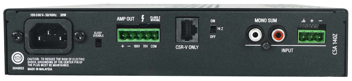 JBL CSA 140Z Commercial 70v Amplifier Amp+(4) 3.5" Black Cube Speakers CSA140Z