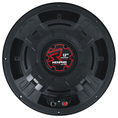 (2) Memphis Audio SRX1240V 12" 300w RMS Car Subwoofers+Sealed Sub Box Enclosure