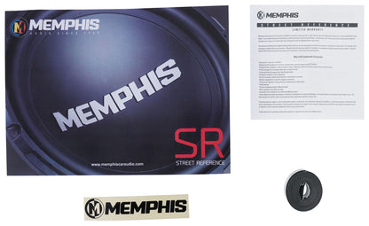 (2) Memphis Audio SRX1240V 12" 300w RMS Car Subwoofers+Sealed Sub Box Enclosure