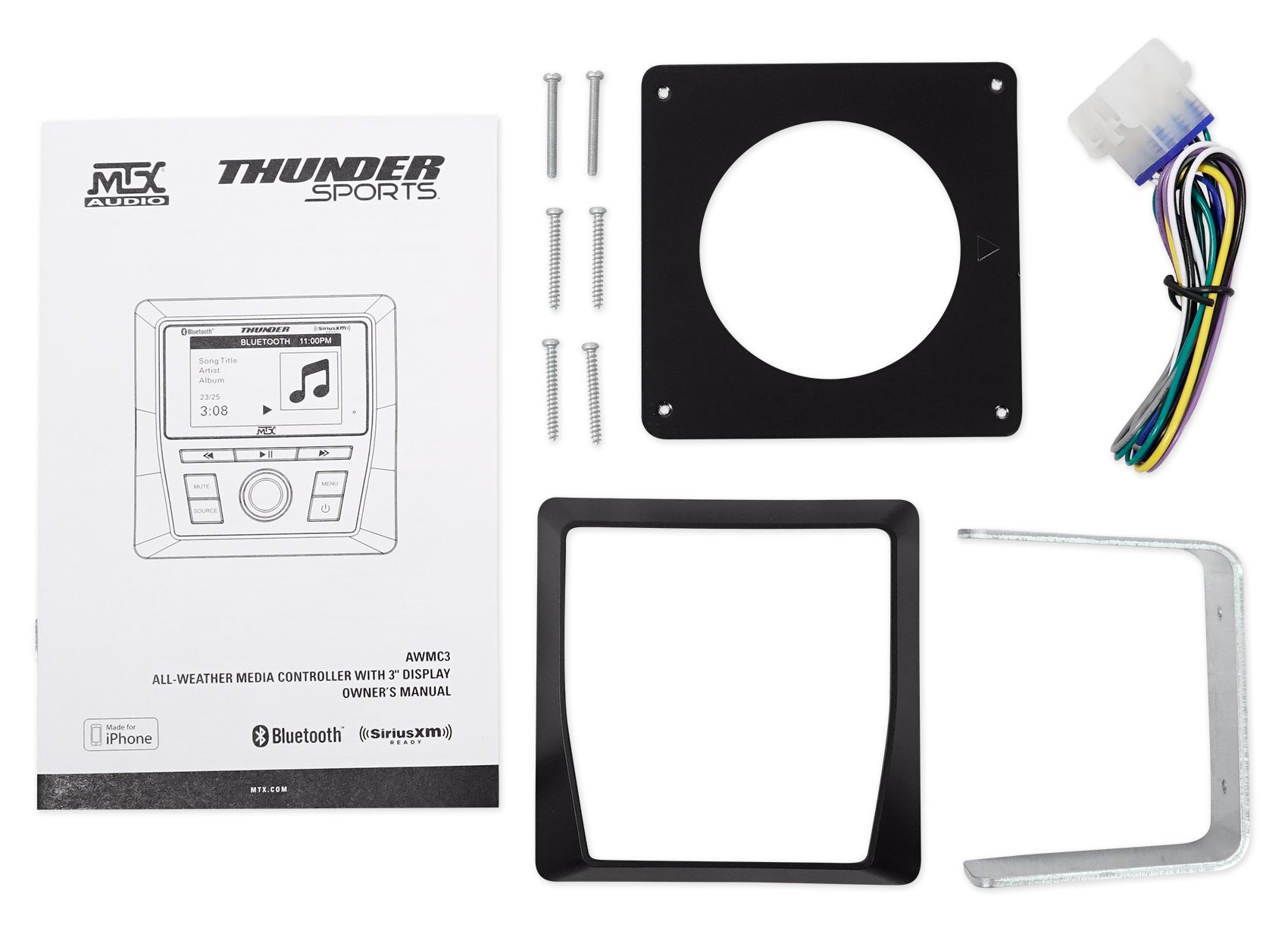 MTX AWMC3 Marine Receiver w/Bluetooth/SiriusXM For Boat/RZR/ATV/UTV+Home Speaker