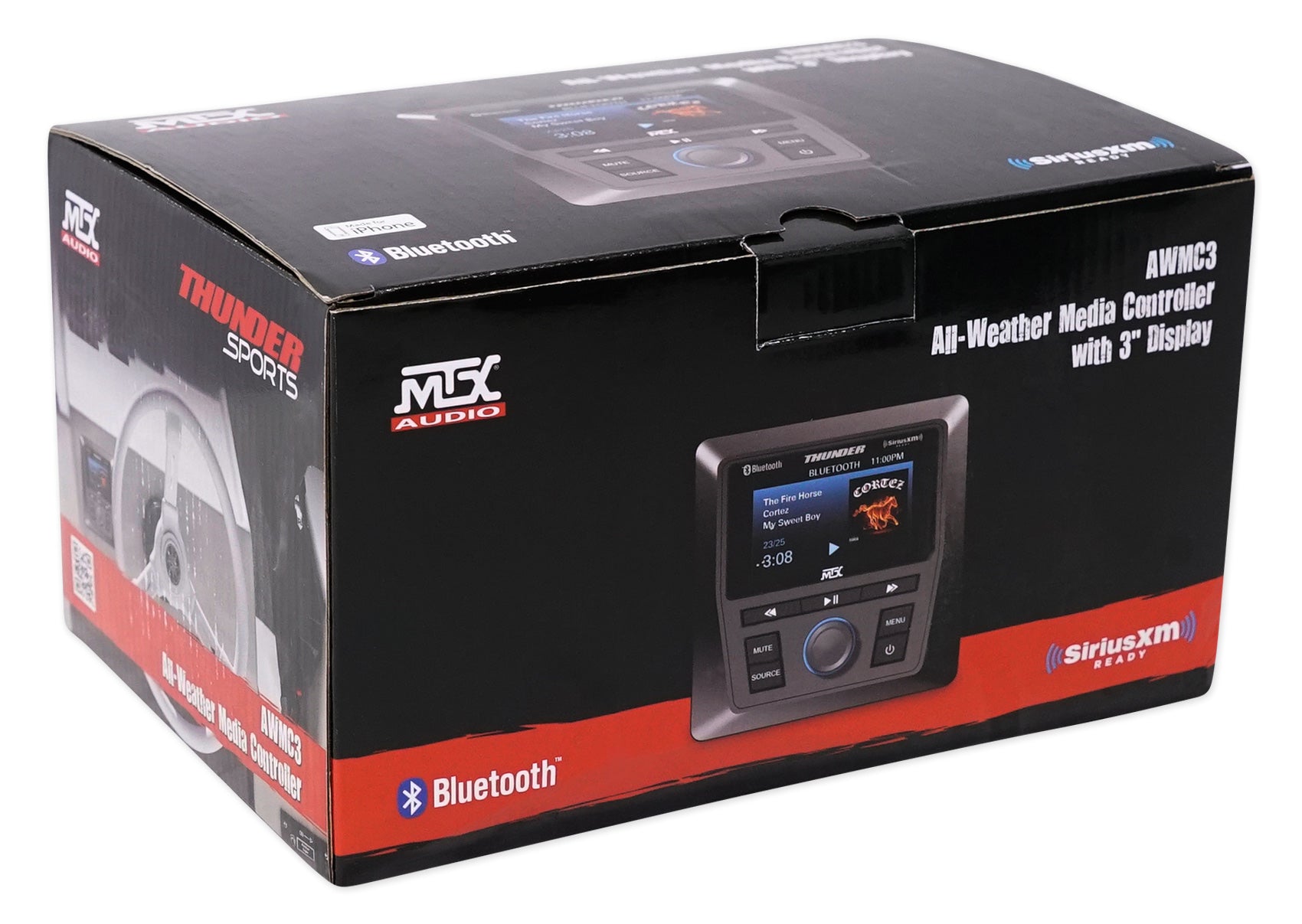 MTX AWMC3 Marine Receiver w/Bluetooth/SiriusXM For Boat/RZR/ATV/UTV+Home Speaker