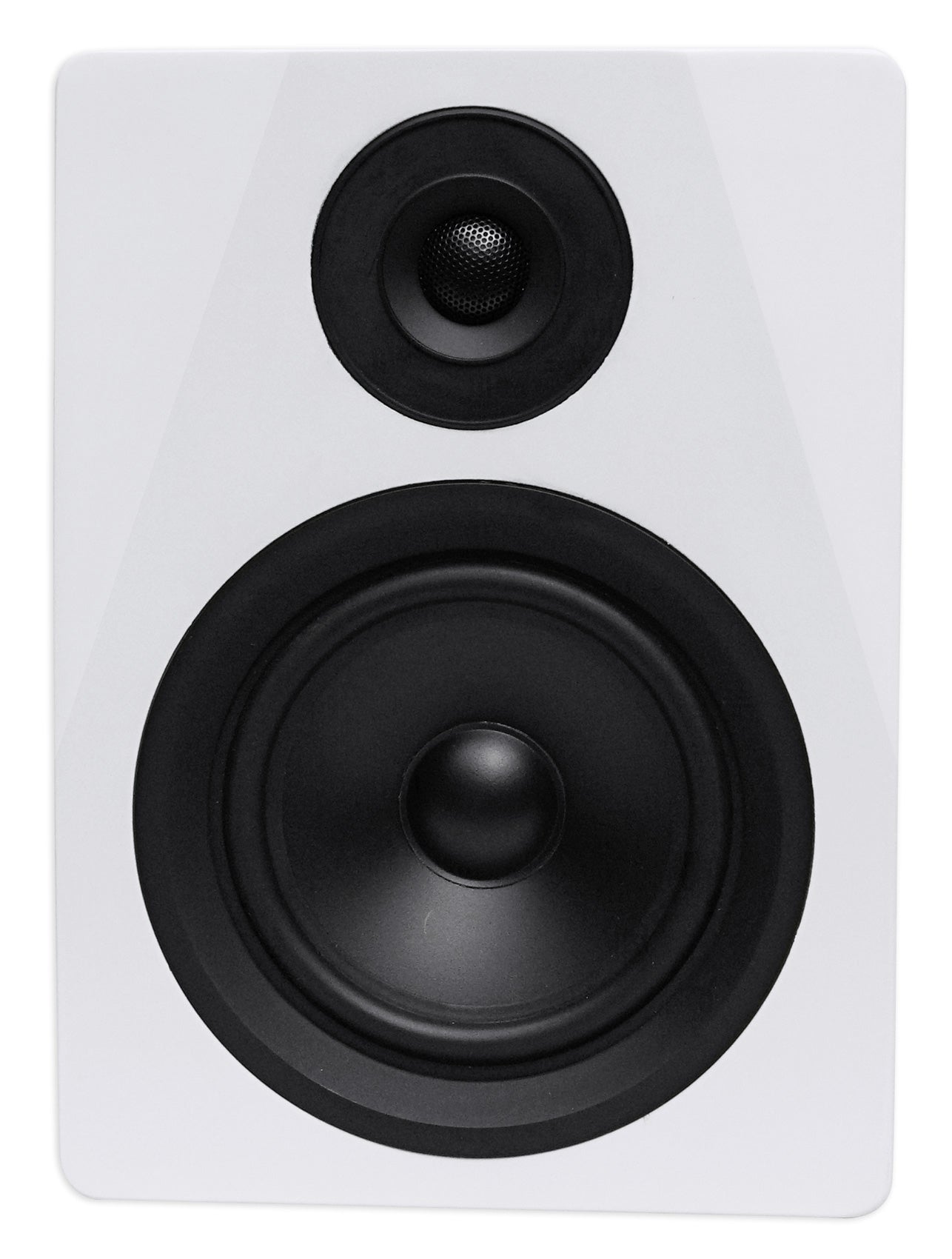 DPM5W White 2-Pack + RVSM5 White Stands Bundle