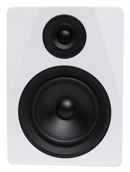 DPM5W White 2-Pack + RVSM5 White Stands Bundle