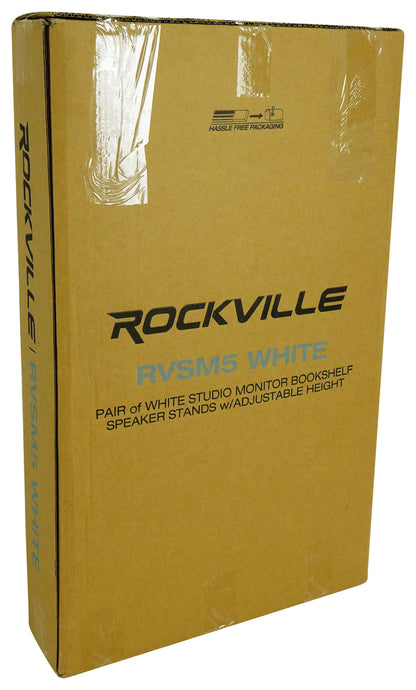 DPM5W White 2-Pack + RVSM5 White Stands Bundle