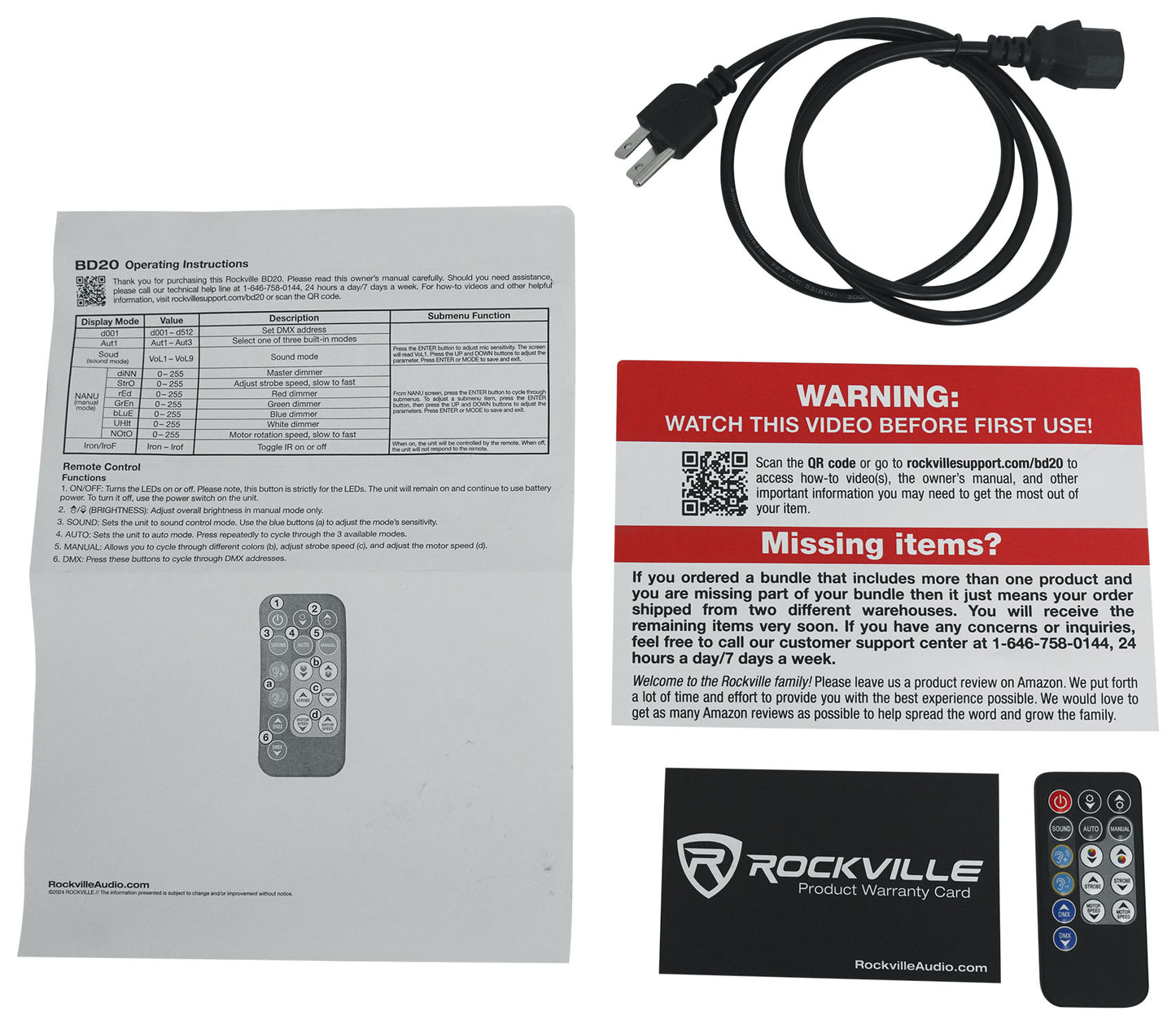 BD20 Derby Light 2-Pack + ROCKFORCE W2 Controller Bundle