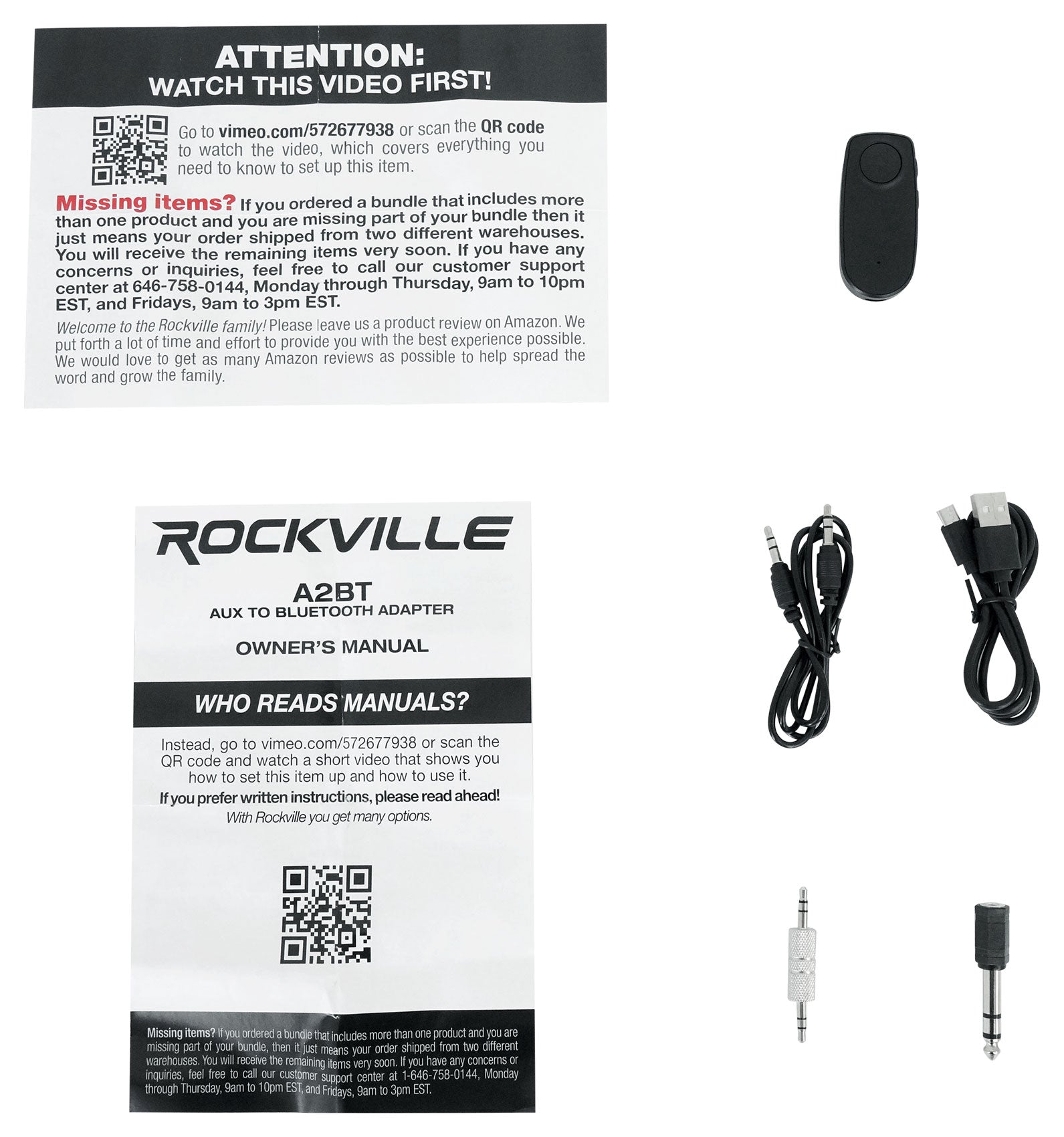 RPG8 8" Powered PA Speaker + A2BT Bluetooth Audio Adapter Bundle