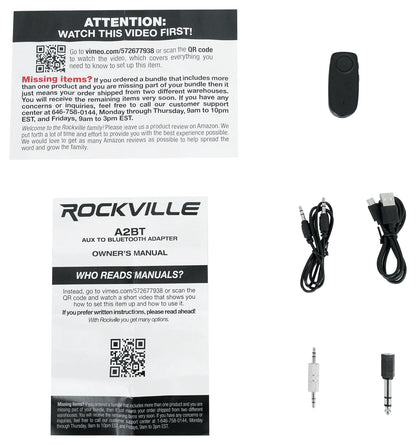 RPG8 8" Powered PA Speaker + A2BT Bluetooth Audio Adapter Bundle