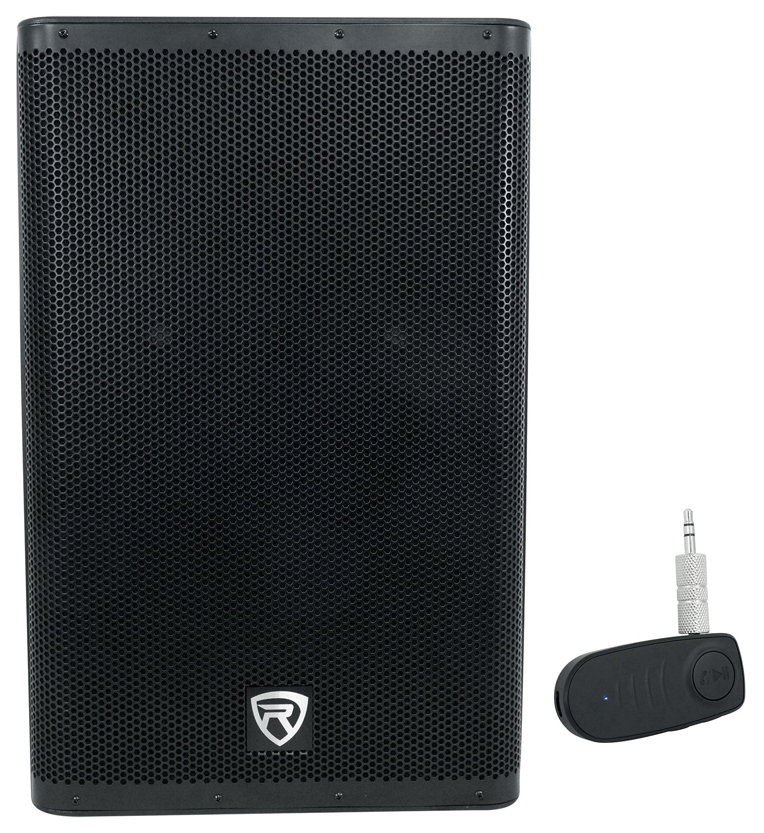 DX15 15" Powered PA Speaker + A2BT Bluetooth Audio Adapter Bundle
