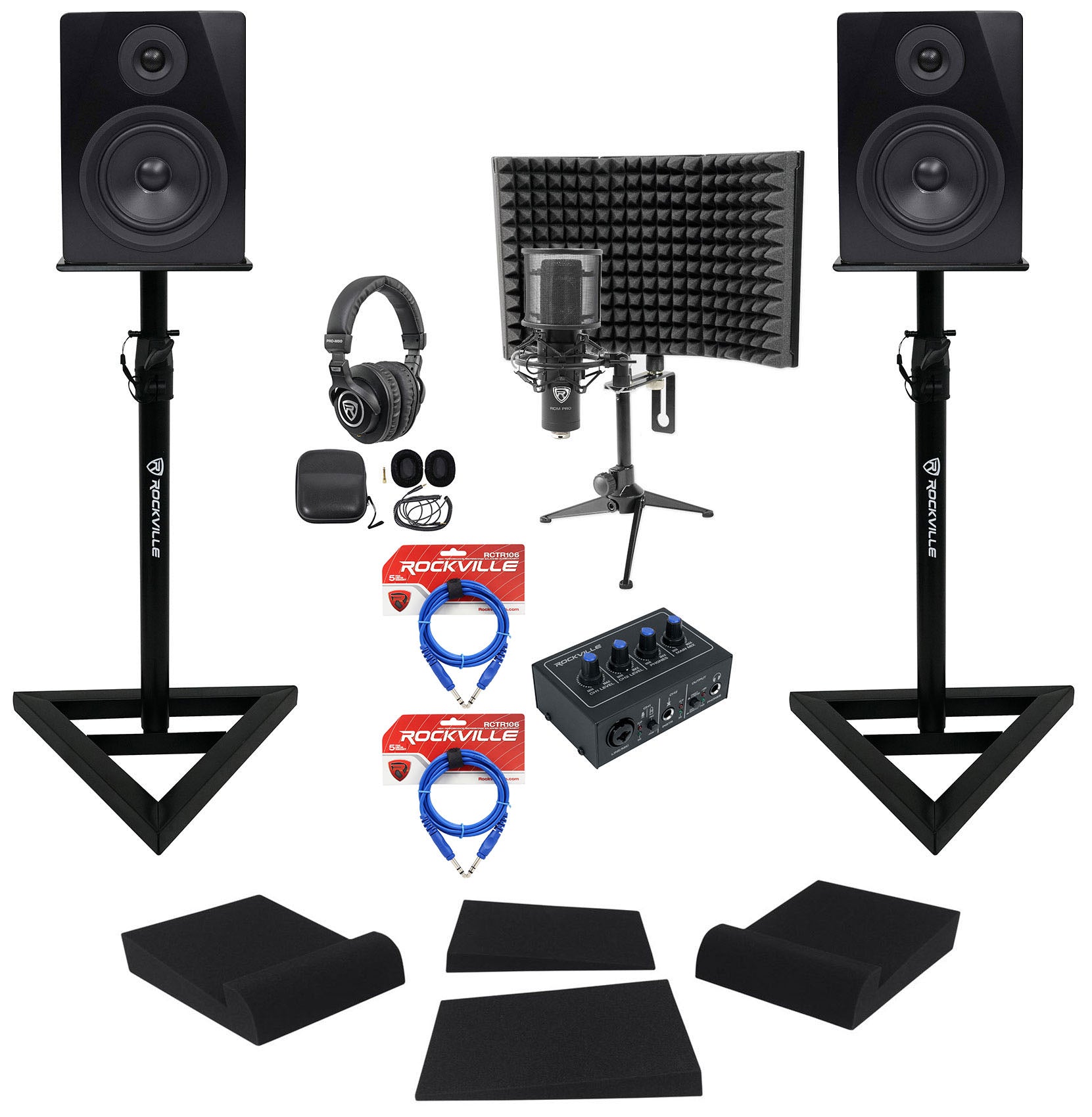 ROCK-U Mini 2x2 + APM5B Studio Monitors Bundle