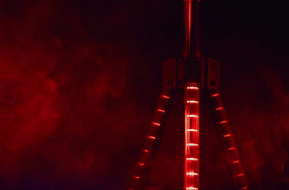 (2) Technical Pro PT3LED Rechargeable RGBWY LED Tripod DJ Speaker Stands+Bag