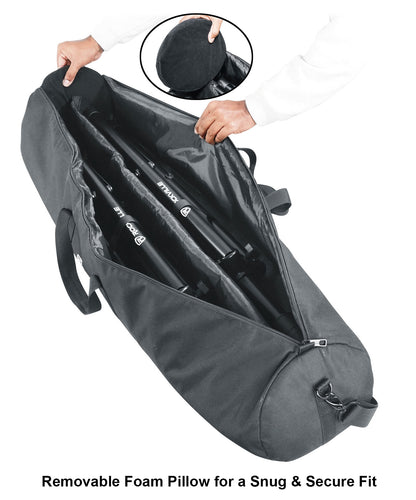 (2) Technical Pro PT3LED Rechargeable RGBWY LED Tripod DJ Speaker Stands+Bag