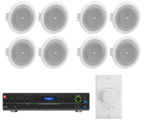 JBL 8124 Ceiling Speakers 4-Pack + JBL VMA160 Mixer‑Amplifier Bundle