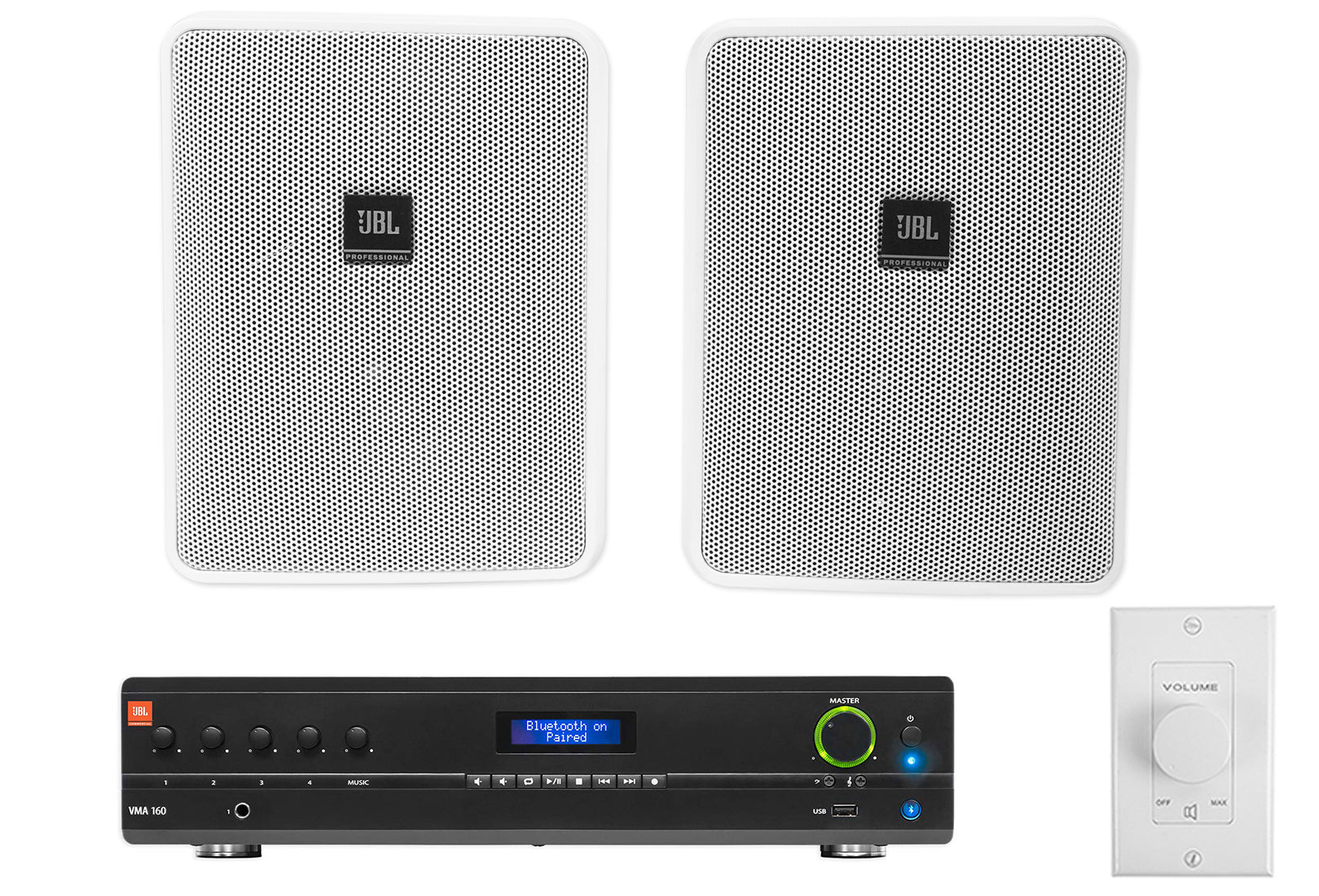 VMA160 + Control 25‑1 White 2-Pack + VOL70100 Bundle