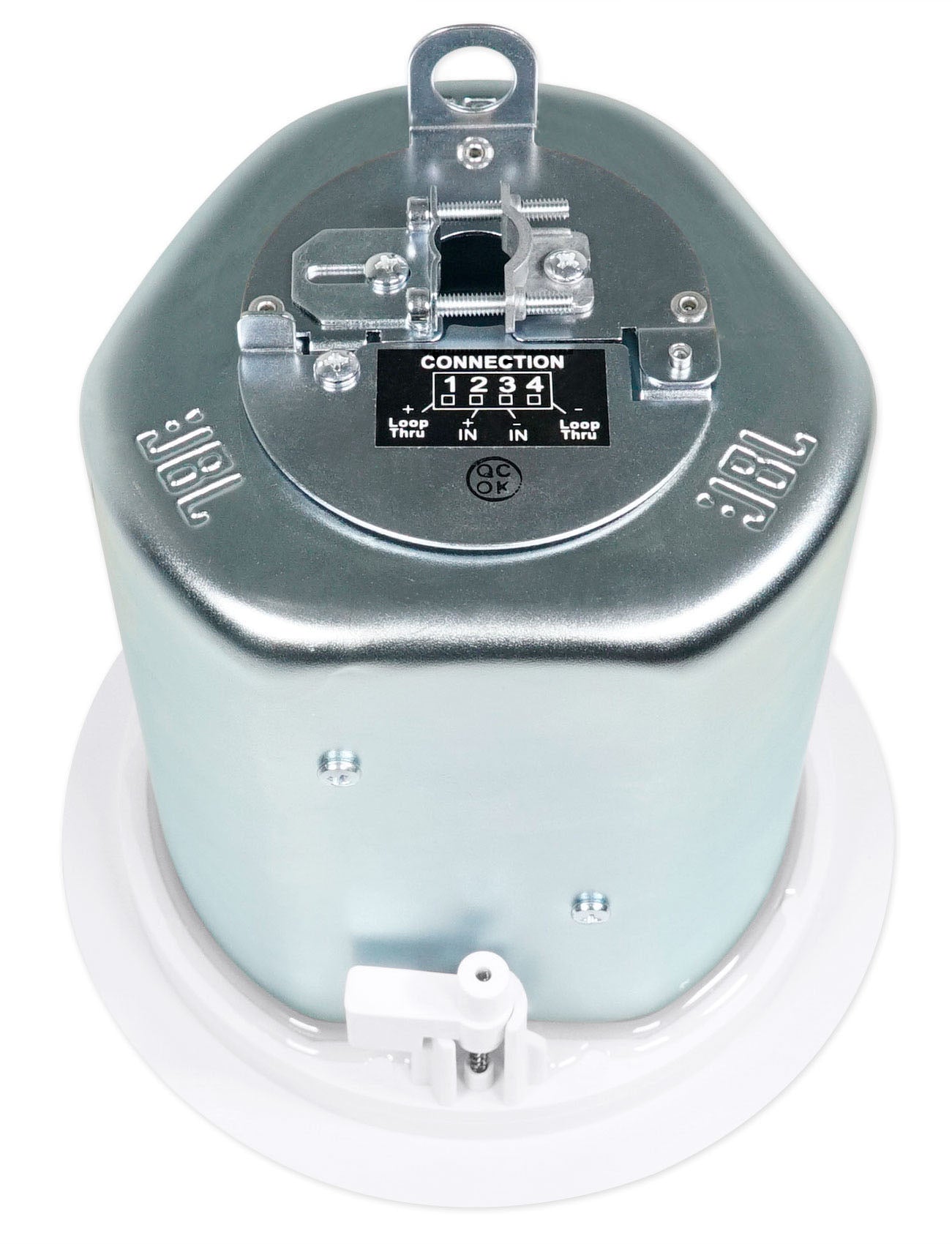 (4) JBL Control 24CT 4" 70v Commercial Restaurant/Bar White Ceiling Speakers+Amp