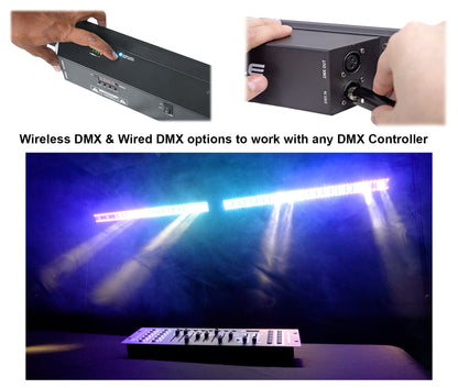 Pixel Hybrid Bar 2-Pack + ROCKFORCE W2 DMX Controller Bundle