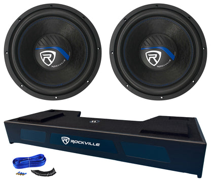 K5 12" 2-Ohm Subwoofers 2-Pack + Dual 12" Dodge Ram Crew Cab Box Bundle