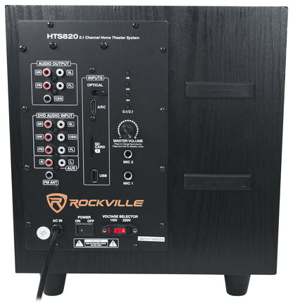 HTS820 5.1 System + RMC-XLR Wired Microphone Bundle