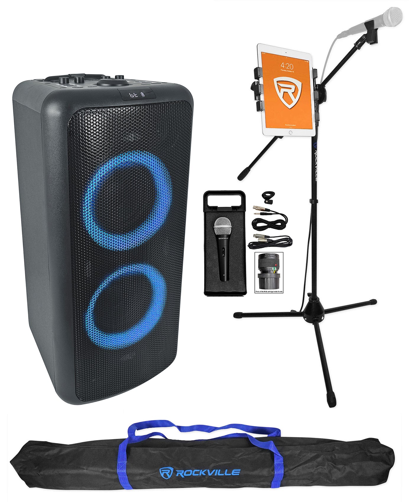 ELITE PARTY 65 + RMC-XLR Microphone + RVMIC5 Stand Bundle