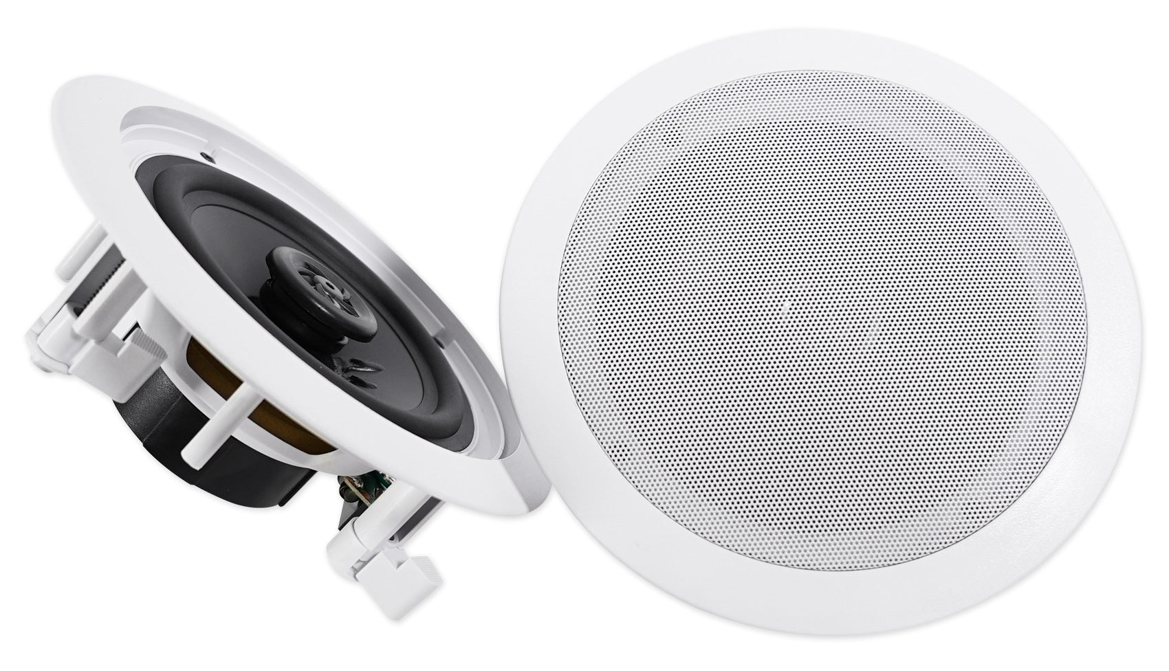Rock Zone 8 8-Pack + HC655 White Ceiling Speakers Bundle