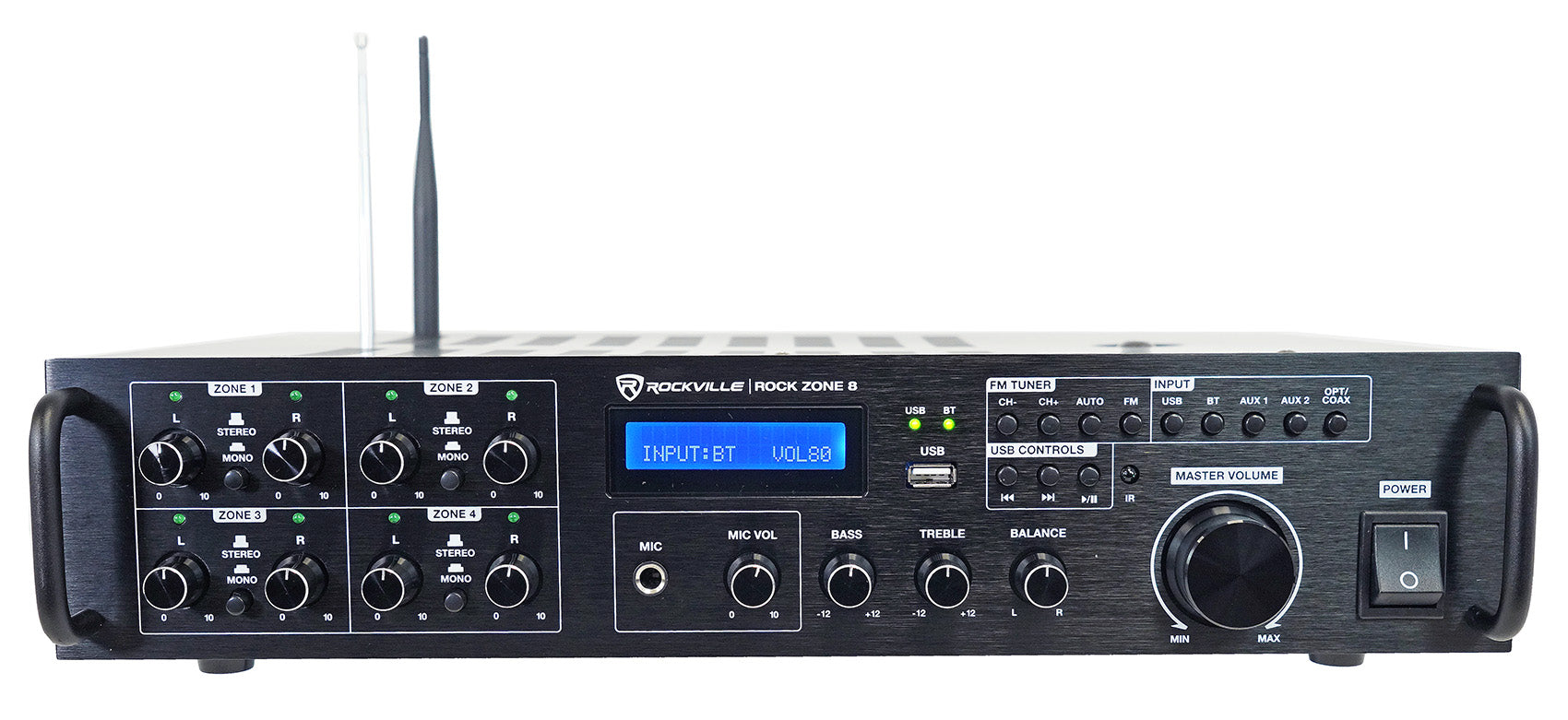 HC85 Black 8-Pack + Rock Zone 8 Receiver Bundle