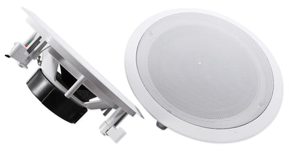 Rock Zone 8 8-Pack + HC85 White In-Ceiling Speakers Bundle