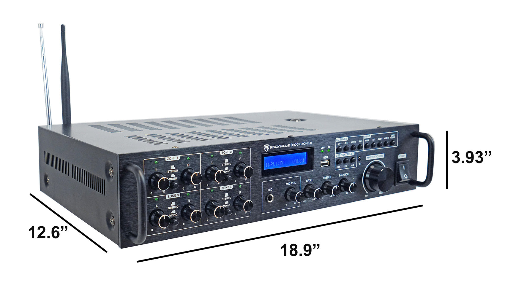 Rock Zone 8 + HP4S-8 Black 8-Pack Bundle