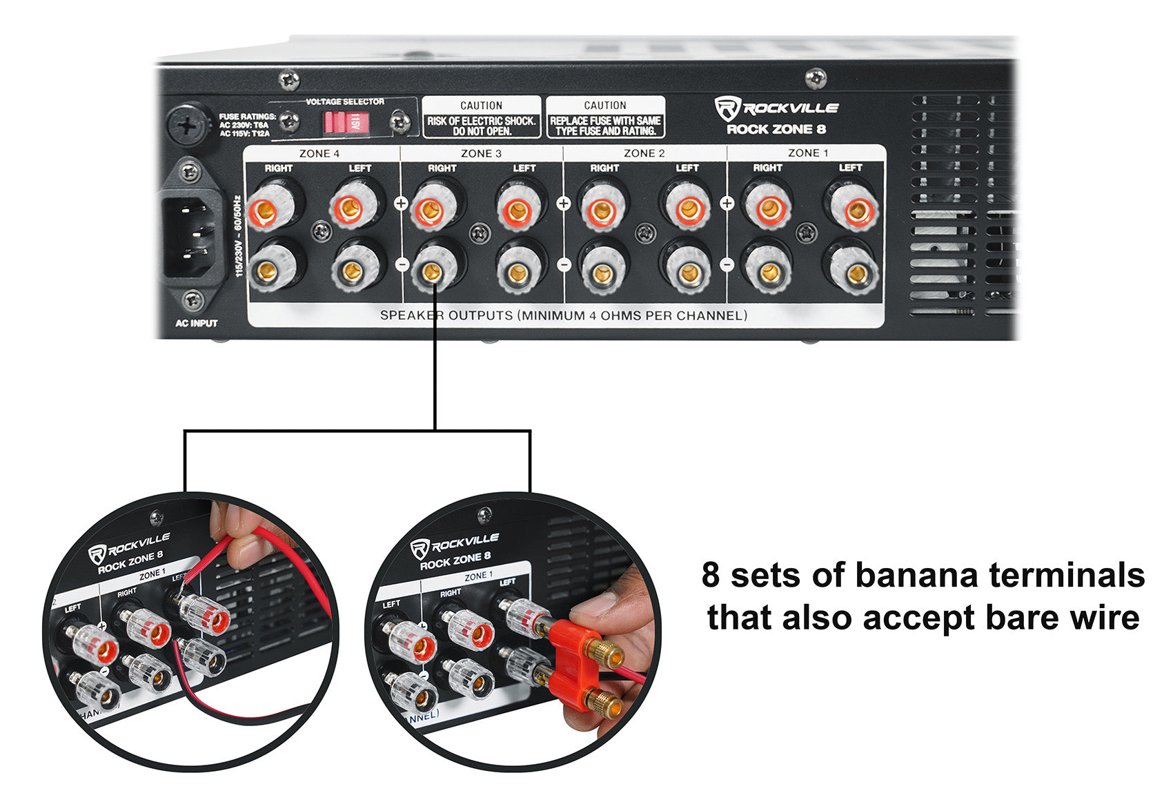 HP65S-8 Black 16-Pack + Rock Zone 8 Receiver Bundle