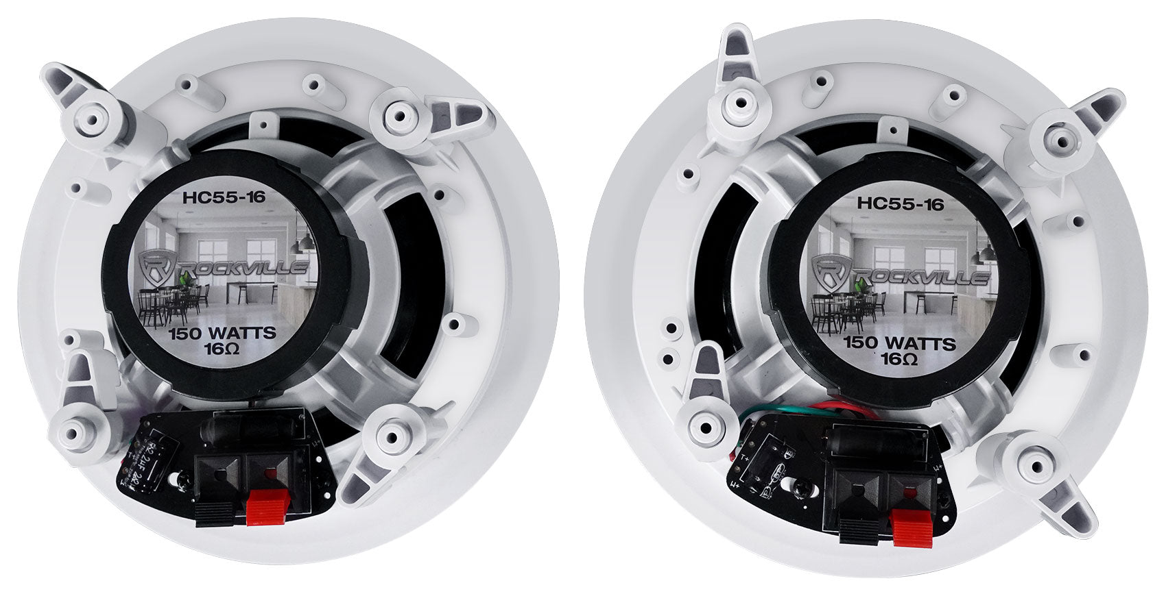 Rock Zone 8 16-Pack + HC55-16 White In‑Ceiling Speakers Bundle