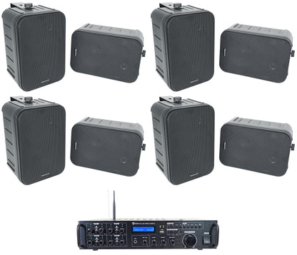 HP65S-8 Black 8-Pack + Rock Zone 8 Receiver Bundle