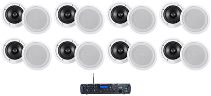 Rock Zone 8 16-Pack + HC85 White In-Ceiling Speakers Bundle
