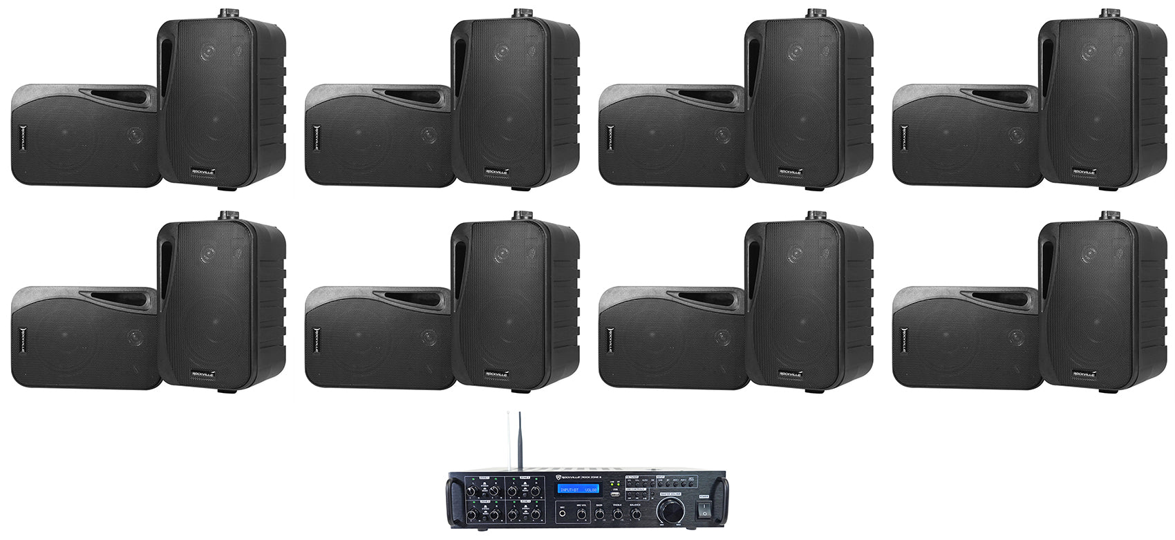 Rock Zone 8 + HP4S-8 Black 16-Pack Bundle
